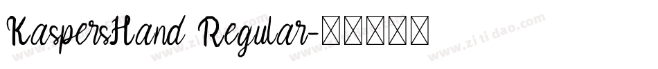 KaspersHand Regular字体转换